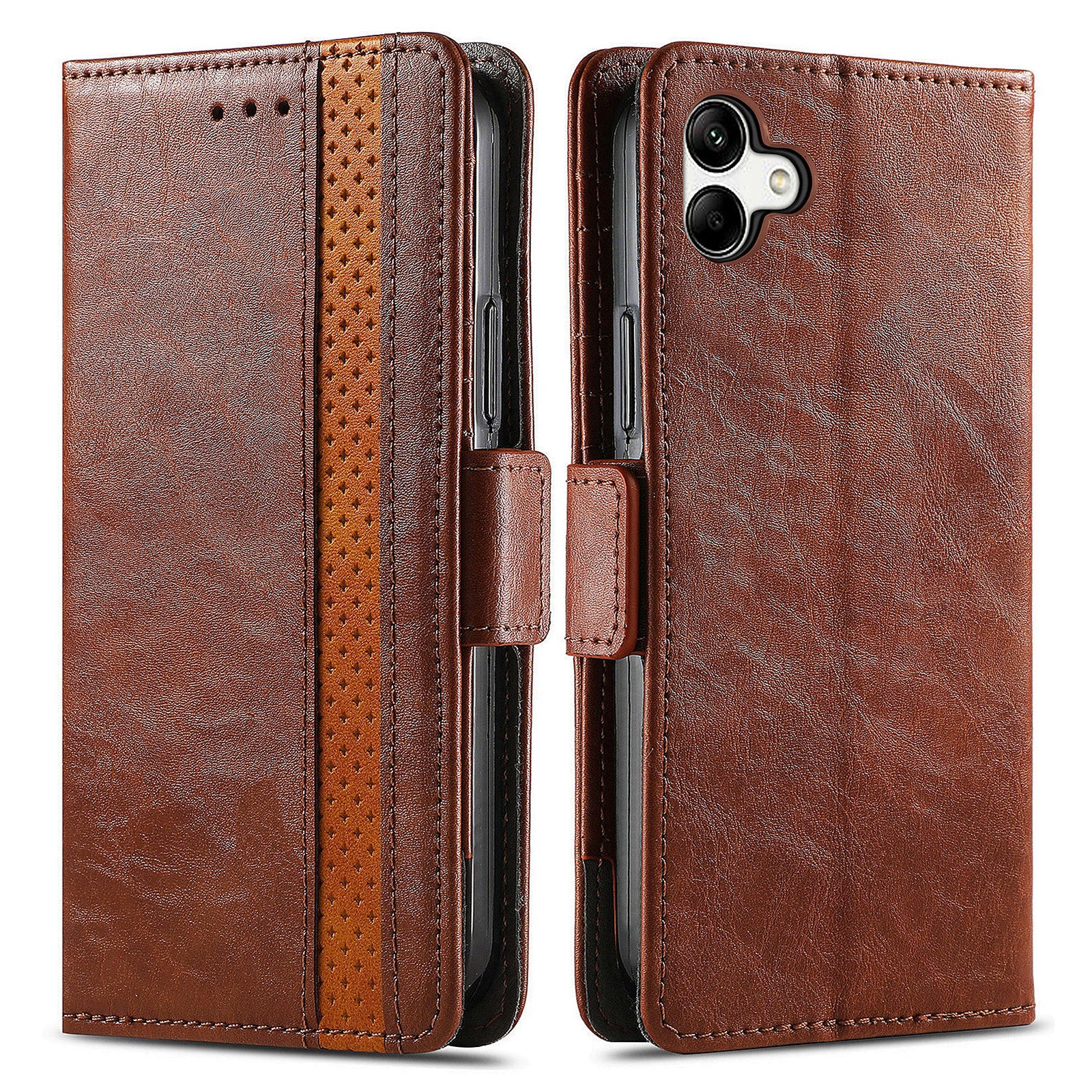 CASENEO 002 Series for Samsung Galaxy A04 4G (164.4 x 76.3 x 9.1 mm) RFID Blocking Wallet Phone Case PU Leather Stand Business Splicing Cover CASENEO 002 Series for Samsung Galaxy A04 4G (164.4 x 76.3 x 9.1 mm) RFID Blocking Wallet Phone Case PU Leather Stand Business Splicing Cover